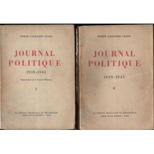 Comte Ciano : Journal politique 1939-1943
