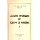 Francis Bayle : Les idées politiques de Joseph de Maistre