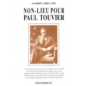 Andr&eacute; Chelain : Non-lieu pour Paul Touvier