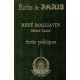 René Malliavin : Écrits politiques